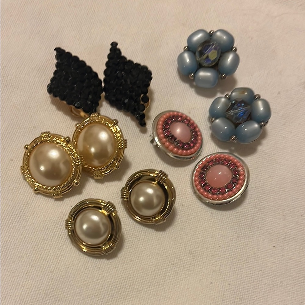 Vintage clip on earrings bundle